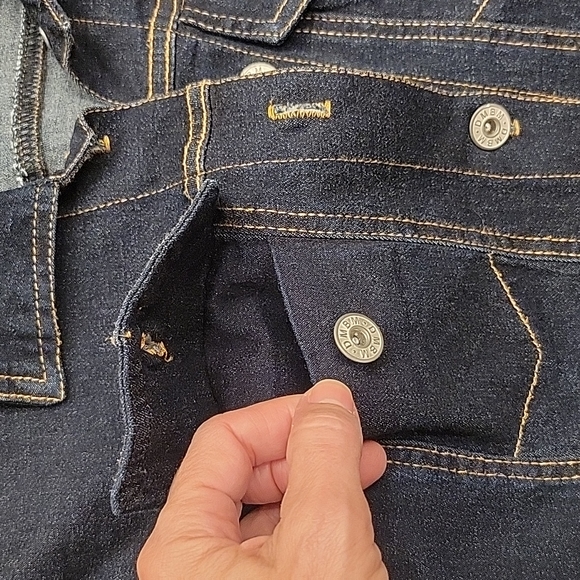 Charlotte Russe Dark Denim Button-down Jacket, S - Picture 15 of 16